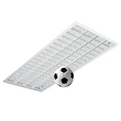 Luminaire à grille à l'épreuve des balles, commutable IP20