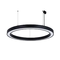 pendant luminaire Ø 98CM CCT Switch, direct, UGR < 19, multipower, ring shape IP40, black 