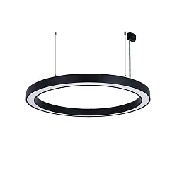 Luminaire à suspension Ø 62CM CCT Switch, direct / indirect, UGR < 19, multipower, forme de l'anneau IP40, noir gradable