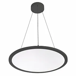 Luminaire à suspension Ø 60cm contrôlable par DALI, adapté aux postes de travail avec écran IP20, noir gradable