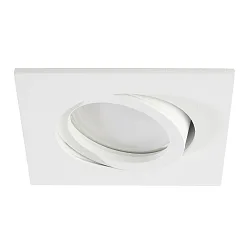 LED Recessed Downlight, GU10, 7W, 3000K, 600lm, IP20, swivelling, white