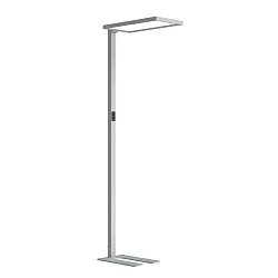floor lamp MICROPAL®, UGR<16 with sensor, direct / indirect, programmable, with touch dimmer IP20, silver dimmable