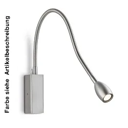 Luminaire mural BANU avec interrupteur, avec bras flexible IP20, mat, laiton 