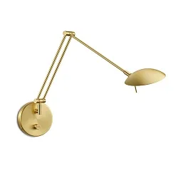 Luminaire mural MAIA-W avec bras articulé, dimmable IP20, mat, laiton gradable