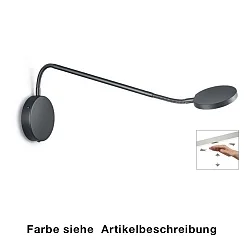 Luminaire mural THEA-W avec bras flexible, dimmable, contrôlable avec des gestes IP20, nickel mat gradable