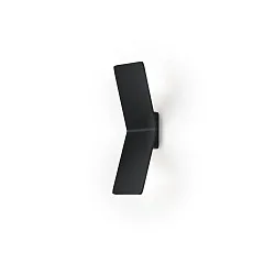 wall luminaire ADA 2 flames, square IP20, black dimmable