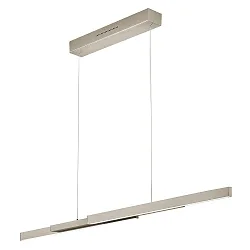 Luminaire à suspension LARA-L205 haut bas, réglable, contrôlable avec des gestes IP20, nickel mat gradable