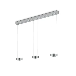 Luminaire à suspension ZERA-3 IP20, nickel mat gradable