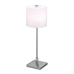 Lampe de table 586 avec interrupteur IP20, nickel mat, opale, blanche 