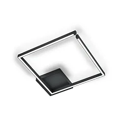 Luminaire de plafond YOKO-Q500 angulaire IP20, noir gradable