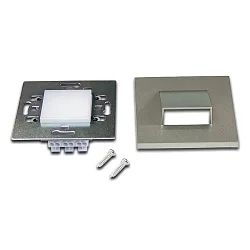 Recessed wall luminaire LED Wall Down for flush-mounted / cavity wall boxes, IP20, 7.5 x 7.5cm, 230V, 1.8W 3000K 90lm, inox