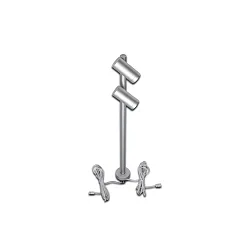 Luminaire d'objet  LED DUO SPOT réglable, aluminium mat, satiné