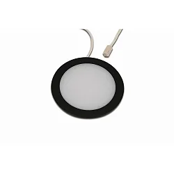 Luminaires pour meuble FAR 68 rond, avec prise de courant, avec diffuseur IP20, noir gradable