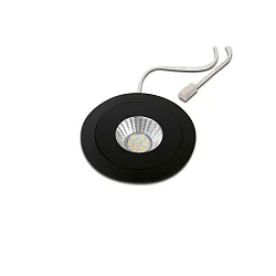 Luminaire de plafond AR 68-LED plat, rond, rigide, avec crochet IP20, noir gradable