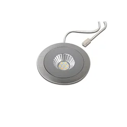 Luminaire de plafond AR 68-LED plat, rond, rigide, avec crochet IP20, acier inoxydable gradable