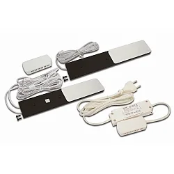 under-cabinet luminaire S-PAD F incl. driver, set of 2, with touch dimmer IP20