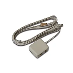 Distributeur LED-24 4 fois, avec prise de courant, blanche