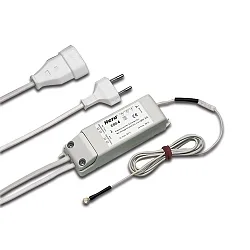 Interrupteur 400W EBS 4 D avec prise de courant, blanc mat