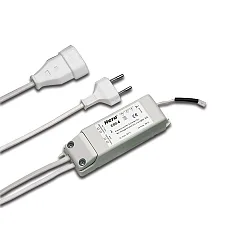 Interrupteur 400W EBS 4 D avec prise de courant, blanc mat
