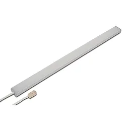 Eclairage sous meuble LED ADD-ON MINI avec prise de courant, dimmable IP20, aluminium, opale gradable 4