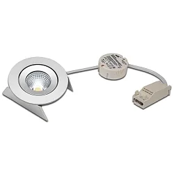 Recessed LED spot SR 68-LED, Set (incl. transformer), IP44, 230/350/700mA, CRi>90, dimmable, 7.5W 2700K 800lm 30°, matt chrome