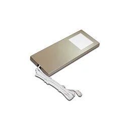 LED under-cabinet luminaire LED Slim-Pad F, IP20, homogeneous area light, LED24 connection, 5W 3000K, inox look