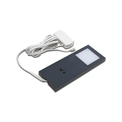 Eclairage sous meuble LED SLIM-PAD F avec capteur, avec prise de courant, dimmable IP20, opale