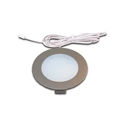 Recessed LED panel luminaire FR 78-LED, IP44, LED24 connection, CRi>90, 4W 4000K 270lm 110°, inox look