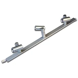 Adjustable LED 2-Link SPOT, 3-flame, for LED 2-Link profiles, 30cm, CRi>90, 3x 1.5W 4000K 80lm 38°, anodised alu