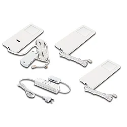 Applique et plafonnier LED SLIM-PAD F lot de 3, dimmable, contrôlable avec des gestes IP20, opale, blanche gradable