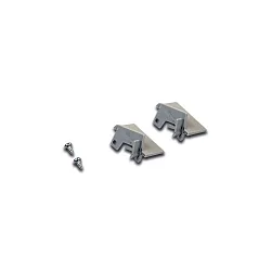 2pc. set of end cap for LED milling mount profile A, 24mm, with fastening screws, anodised alu