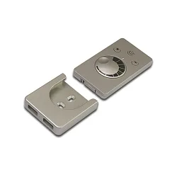 Surface mount radio remote control DIM, incl. battery, inox look