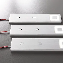 Eclairage sous meuble CORTINA lot de 3, dimmable, réglable IP20, argent gradable 7,2W 420lm 2900-6500K CRI 80 20cm
