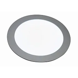 Applique et plafonnier TOULOUSE Ø 14.5CM petit, rond IP44, couvert de poudre, argent mat gradable
