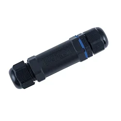 Cable connector, 3 pole, 115x26,5mm, IP68, black