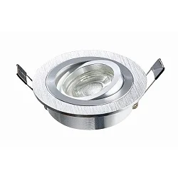Downlight DL7801 rond GU5.3 und GU10 IP20, aluminium brossé gradable
