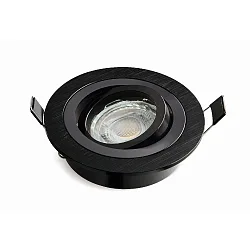 Downlight DL7801 rond, pivotant GU5.3 und GU10 IP20, noir gradable