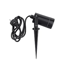 Lampe à piquet de terre BURANO avec prise de courant GU10 IP44, noir  gradable