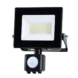 Projecteur BOLTON 2.0 avec capteur, avec câble ouvert, commutable IP44, couvert de poudre, noir 
