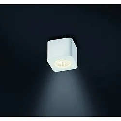 Downlight OSO LED angulaire, rigide, version pour montage en surface IP44, blanc mat gradable