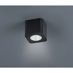 Downlight OSO LED angulaire, rigide, version pour montage en surface IP44, noir mat gradable
