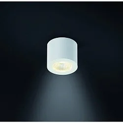 Downlight OSO LED rond, rigide, version pour montage en surface IP44, blanc mat gradable
