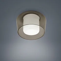 Luminaire de plafond CANIO E27 IP30, ambre, blanc mat