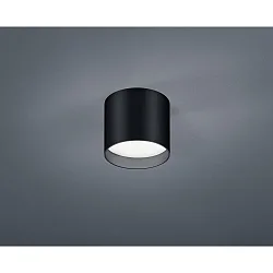 Luminaire de plafond DORA rond IP20, satiné, noir mat 