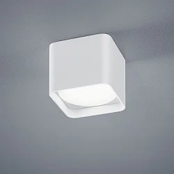 Luminaire de plafond DORA angulaire IP20, satiné, blanc mat 