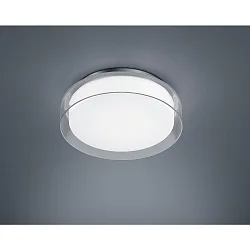 Luminaire de salle de bain OLVI 30 IP44, chrome, dégager, blanc opale, partiellement satiné 