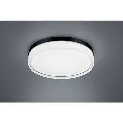 Luminaire de plafond TANA IP44, noir mat, partiellement satiné 