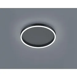 Luminaire de plafond SONA rond IP20, satiné, noir mat gradable