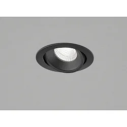 Plafonnier encastré SID IP65, noir mat gradable