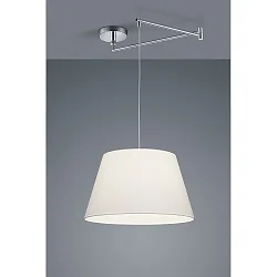 Luminaire à suspension CERTO 1 E27 IP20, chrome, blanche
